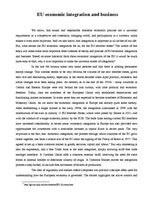 Esszék 'The European Union's Economic Integration and Business', 1.                